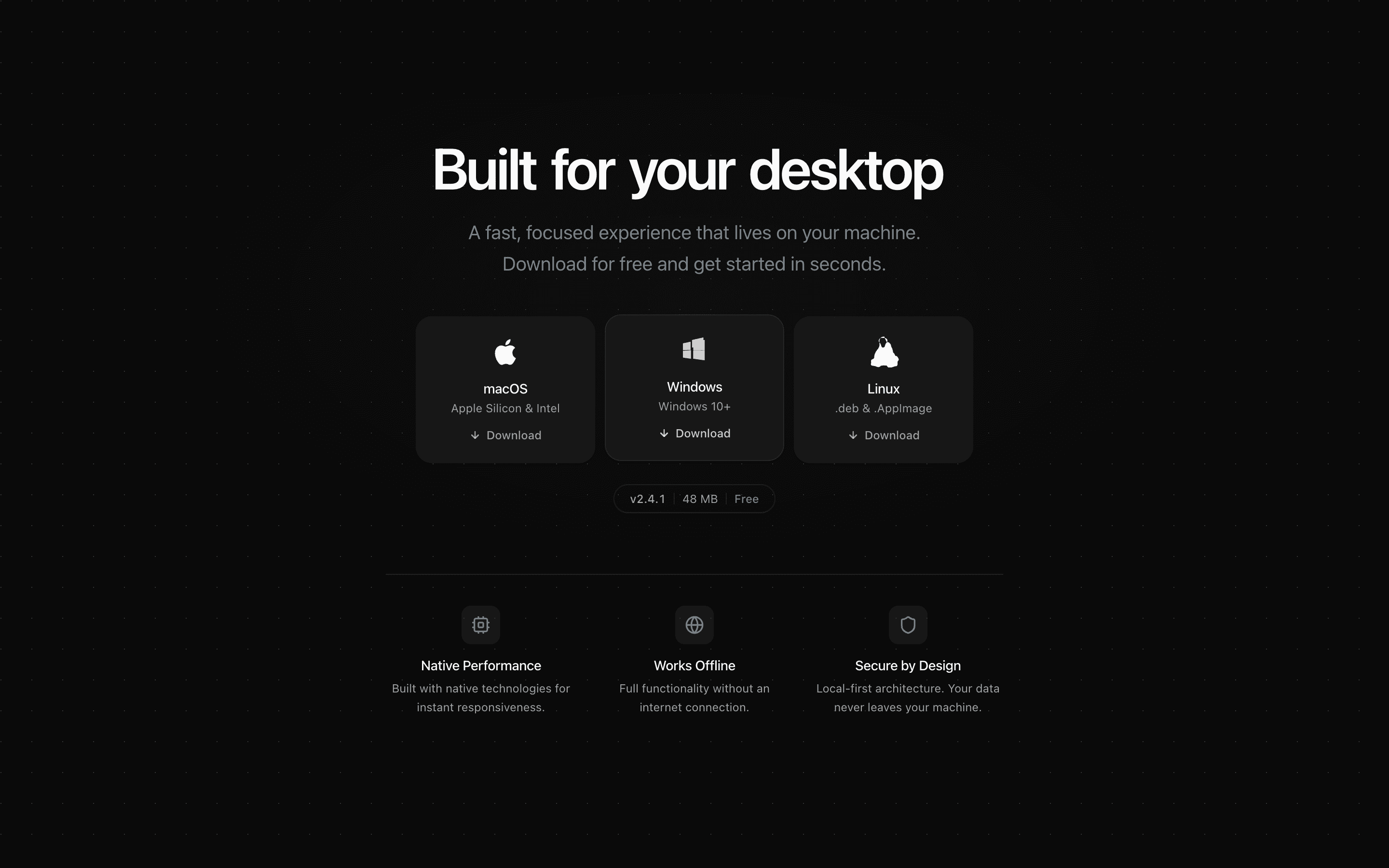 Marketing Download Minimal section preview