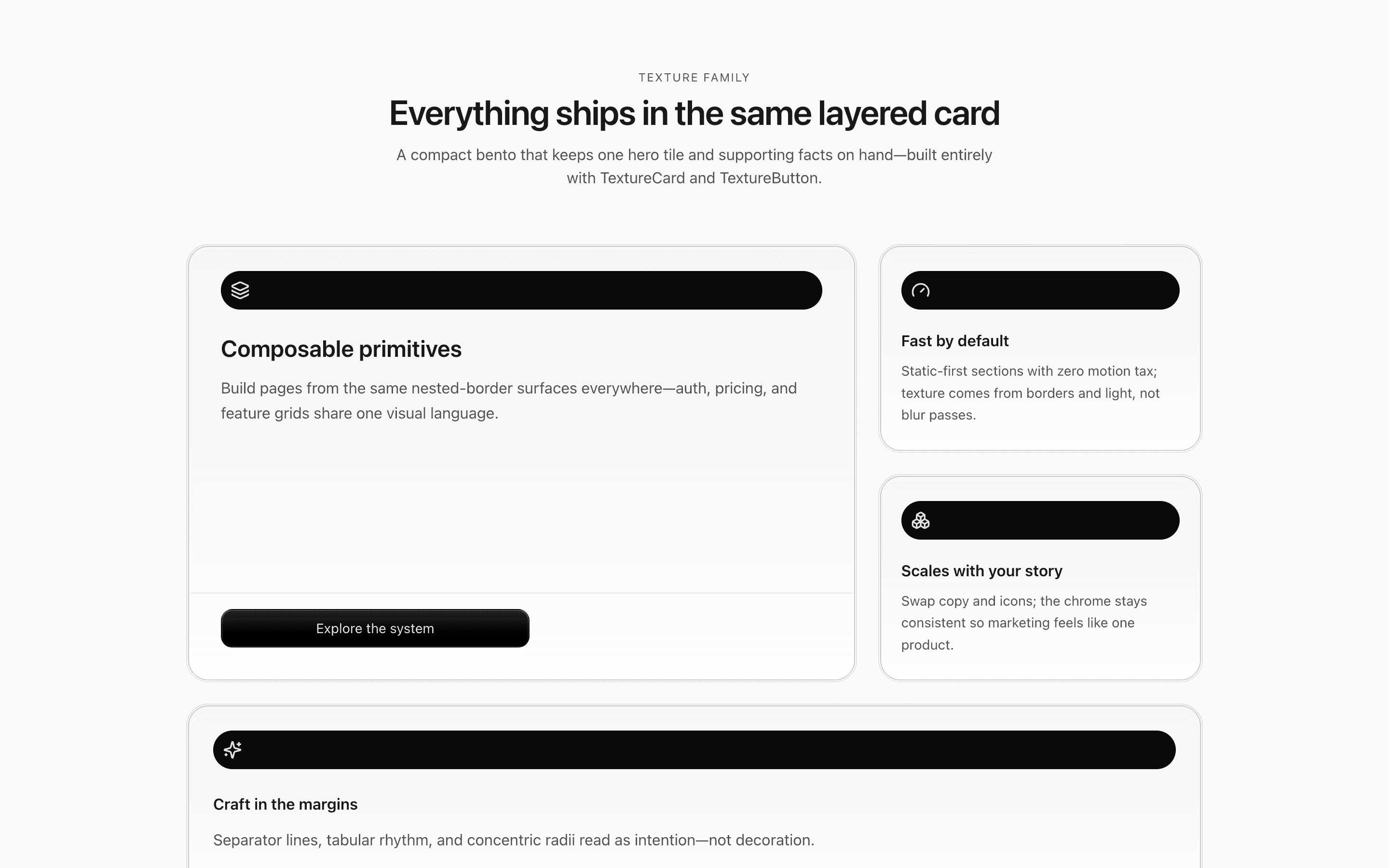 Features Texture section preview