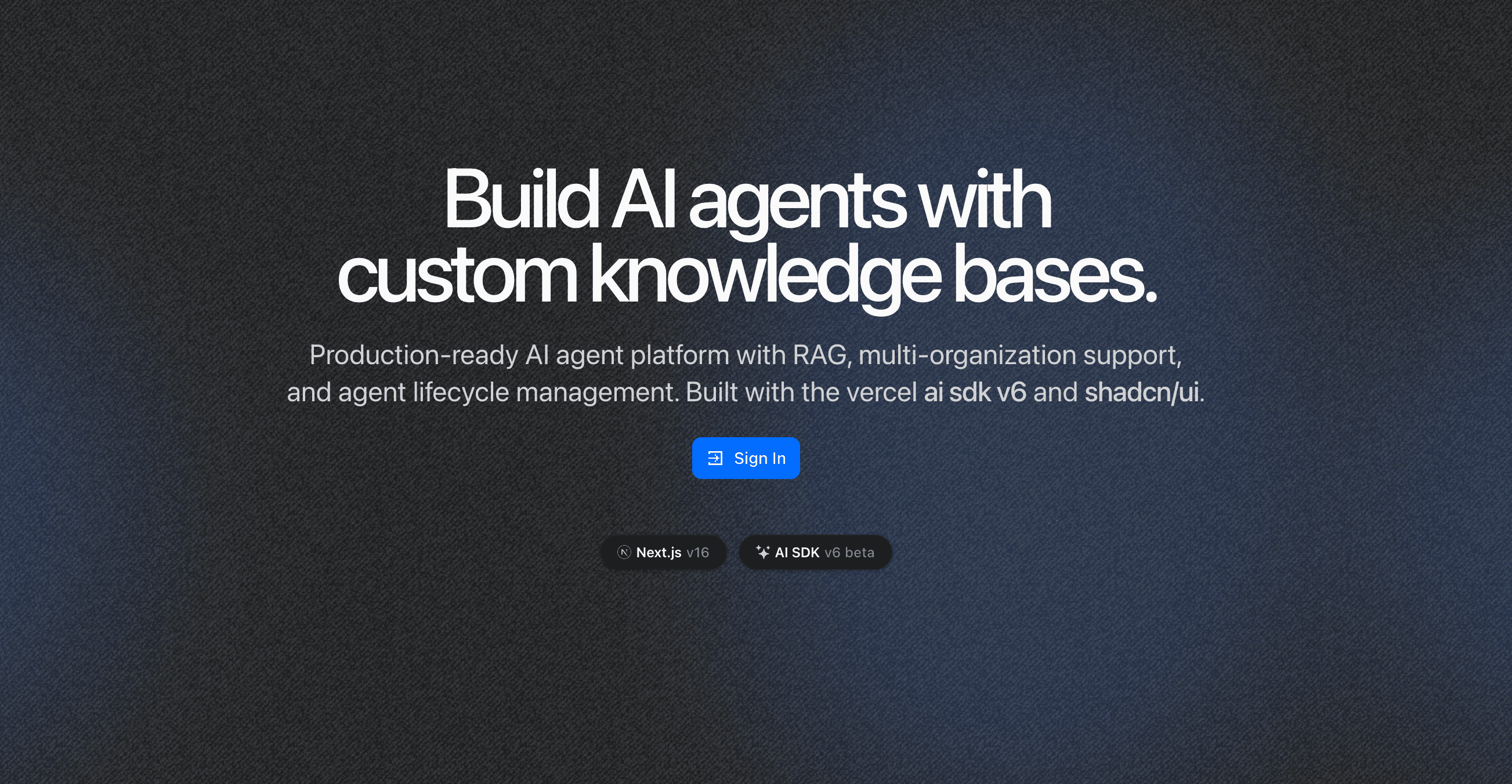 AI SDK Agent Platform preview